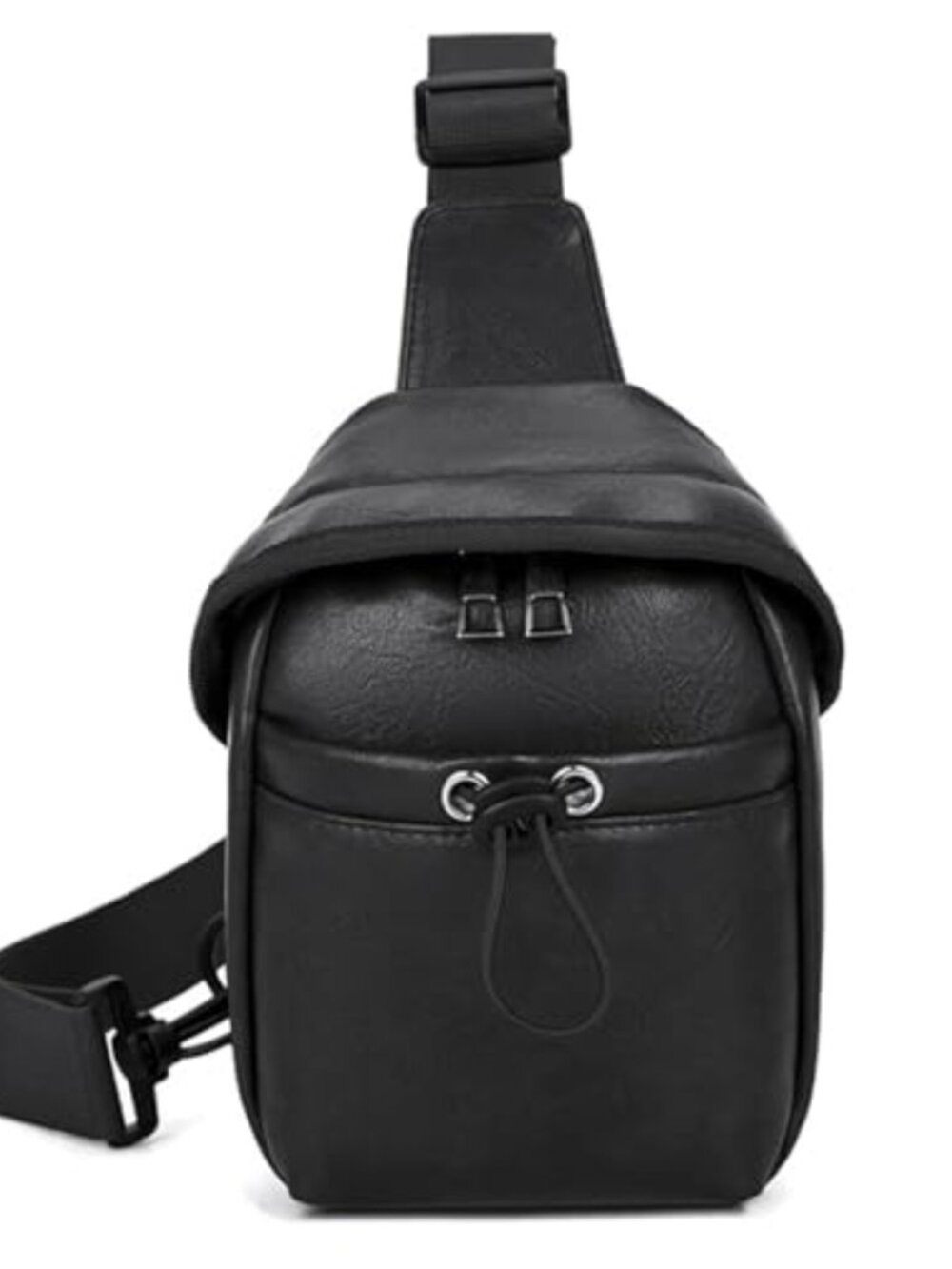 Unisex PU Leather Sling Bag Anti-Theft Crossbody Mini Waterproof